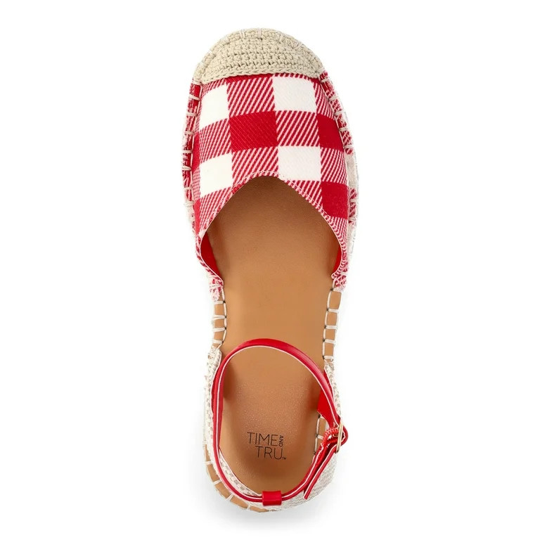Time and Tru Women's Ankle Strap Espadrille | Walmart (US)