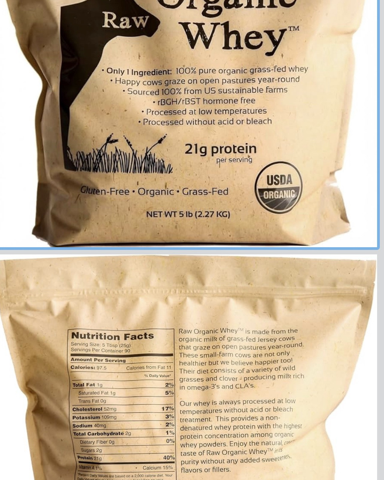 My favorite current protein powder graded fed / organic 