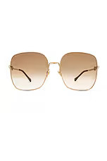 Horsebit Oversize Square Sunglasses | FWRD 