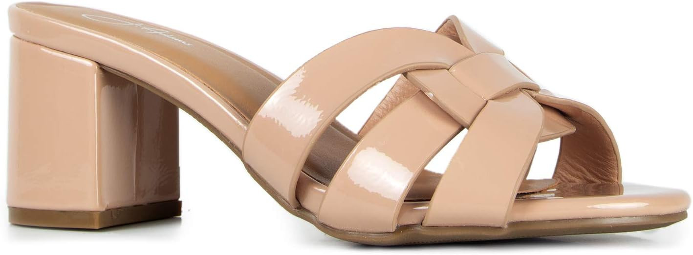 J. Adams Nori Mules for Women - Dressy Slip On Block Heeled Sandals | Amazon (US)