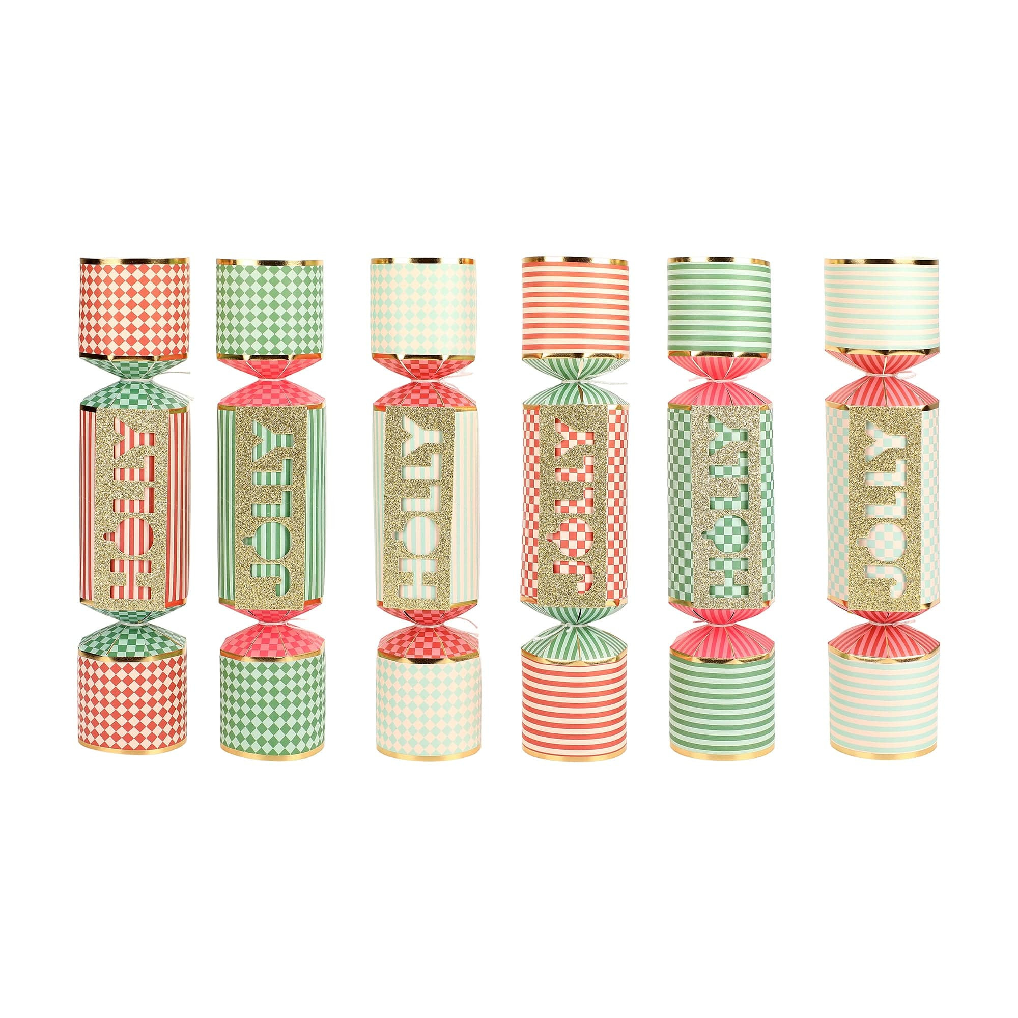Holly Jolly Holiday Crackers (Set of 6) | Packed Party