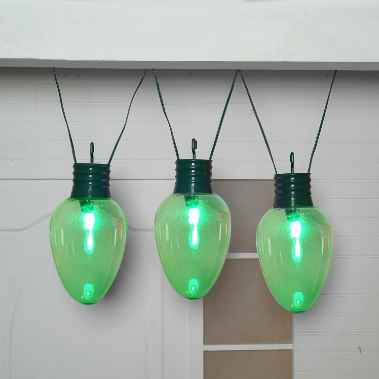 Green LED Hanging Giant Bulb, 14", by Holiday Time | Walmart (US)