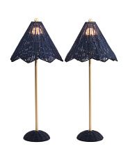 Set Of 2 30in Rattan Table Lamps | TJ Maxx