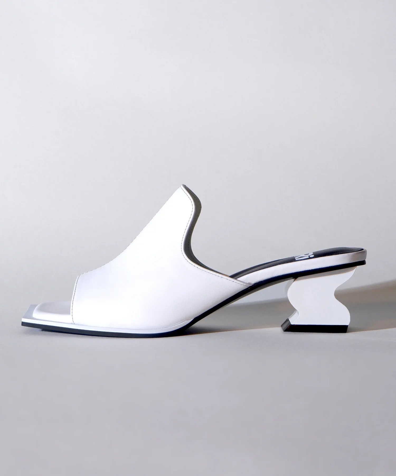 REA White Open Toe Mule | iRi NYC