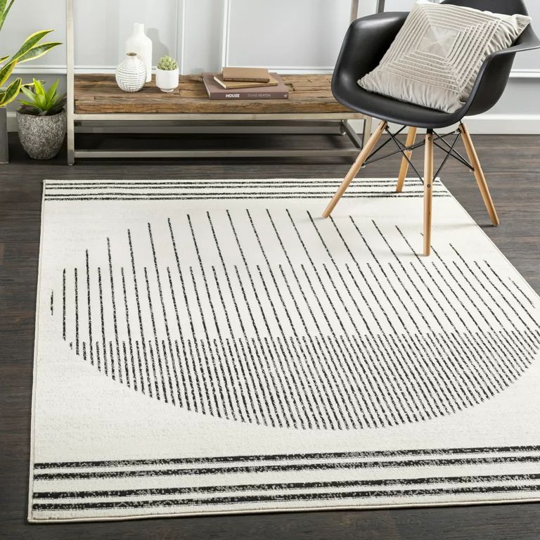 Alec Black Area Rug, 5' x 7' | Walmart (US)