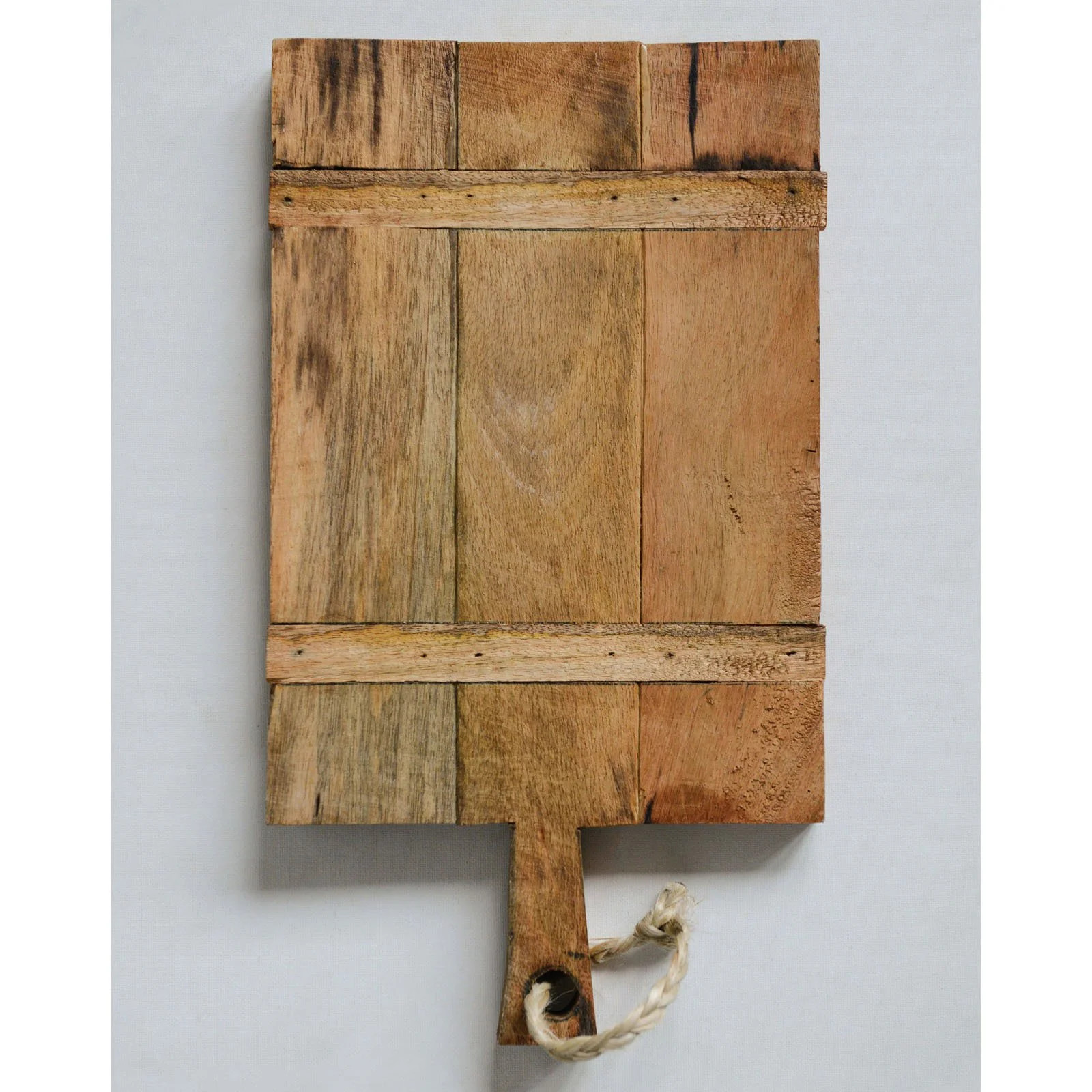Creative Co-Op Mango Wood Serve Board with Rope on Handle, Natural | Walmart (US)