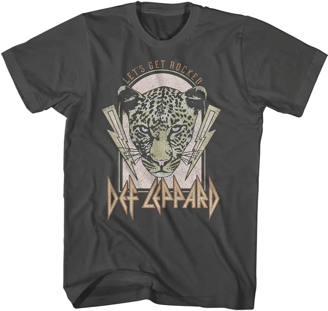 Def Leppard T Shirt Let's Get Rocked Mens Short Sleeve T Shirts Classic Rock Vintage Style Graphi... | Amazon (US)