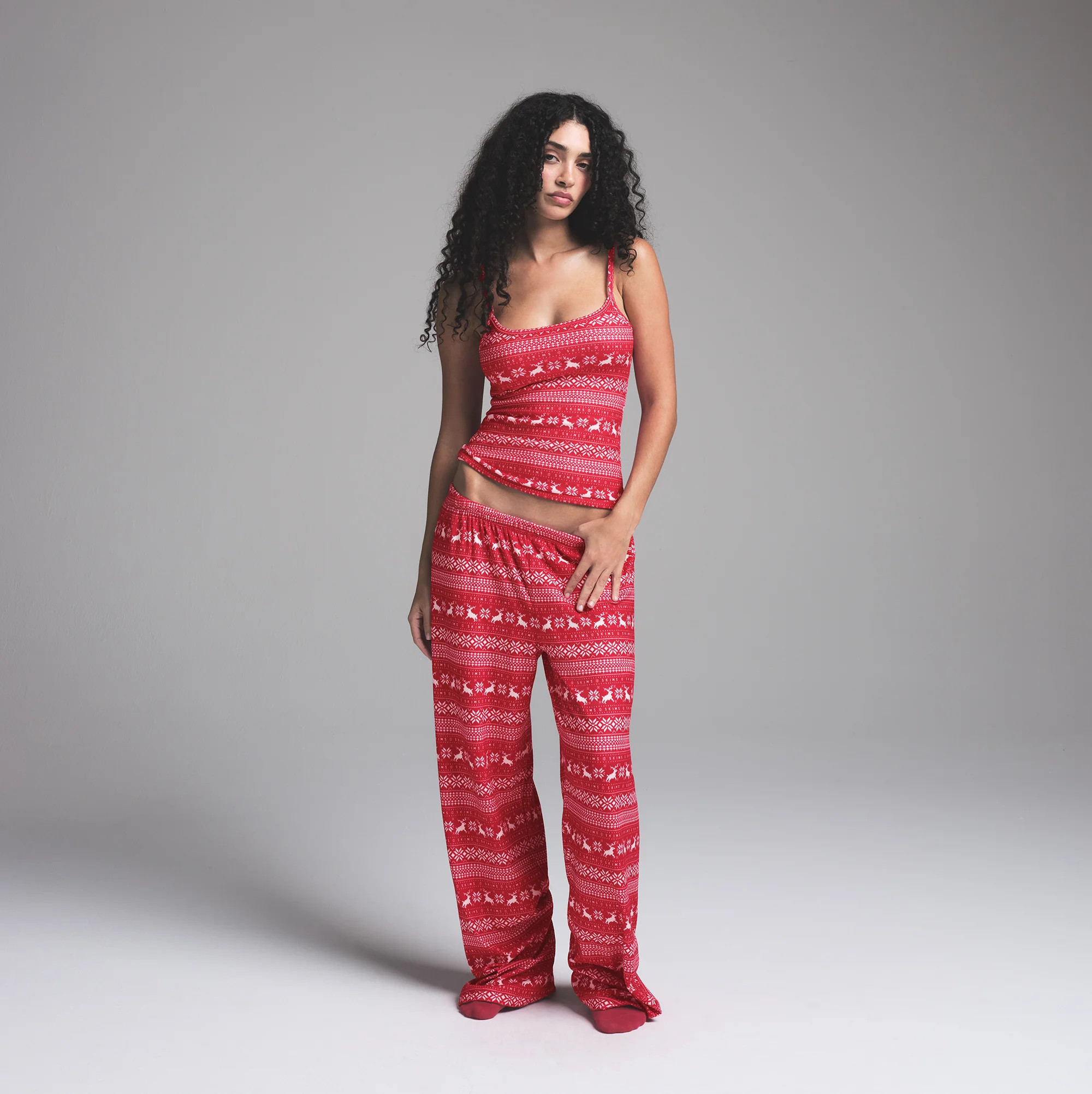 SKIMS Pants | Red | Small | Logo Plush Pointelle | SKIMS (US)