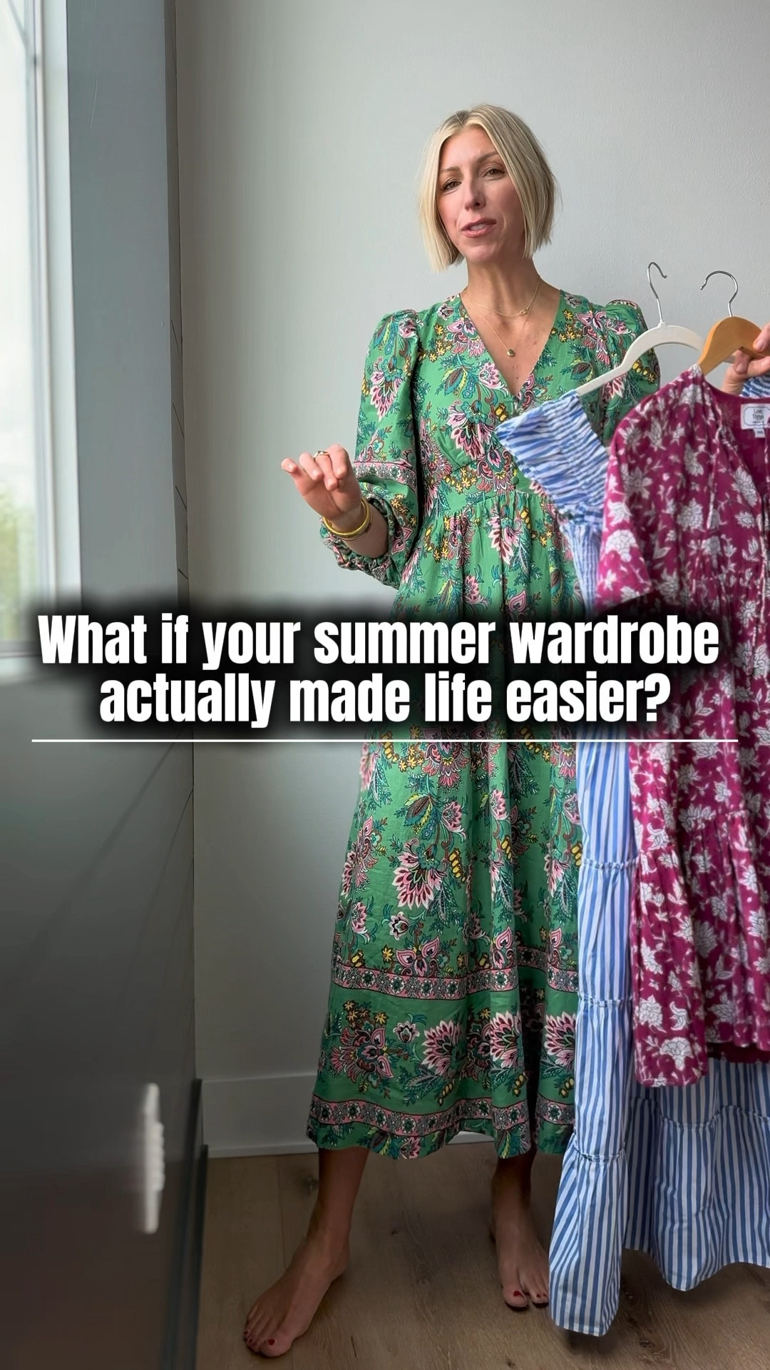 Not sure what to wear to that wedding, backyard party, or coffee date?
Spoiler: You don’t need 3 new outfits.
You need one dress that knows how to adapt.
I’m sharing 3 breathable, stylish summer dresses — and showing you how to style them for multiple occasions with confidence.
For height reference I’m 5’10” wearing  a size 6 in the green dress, medium in the blue striped dress, extra small/small in the pink floral dress

#LTKOver40 #LTKSeasonal #LTKStyleTip