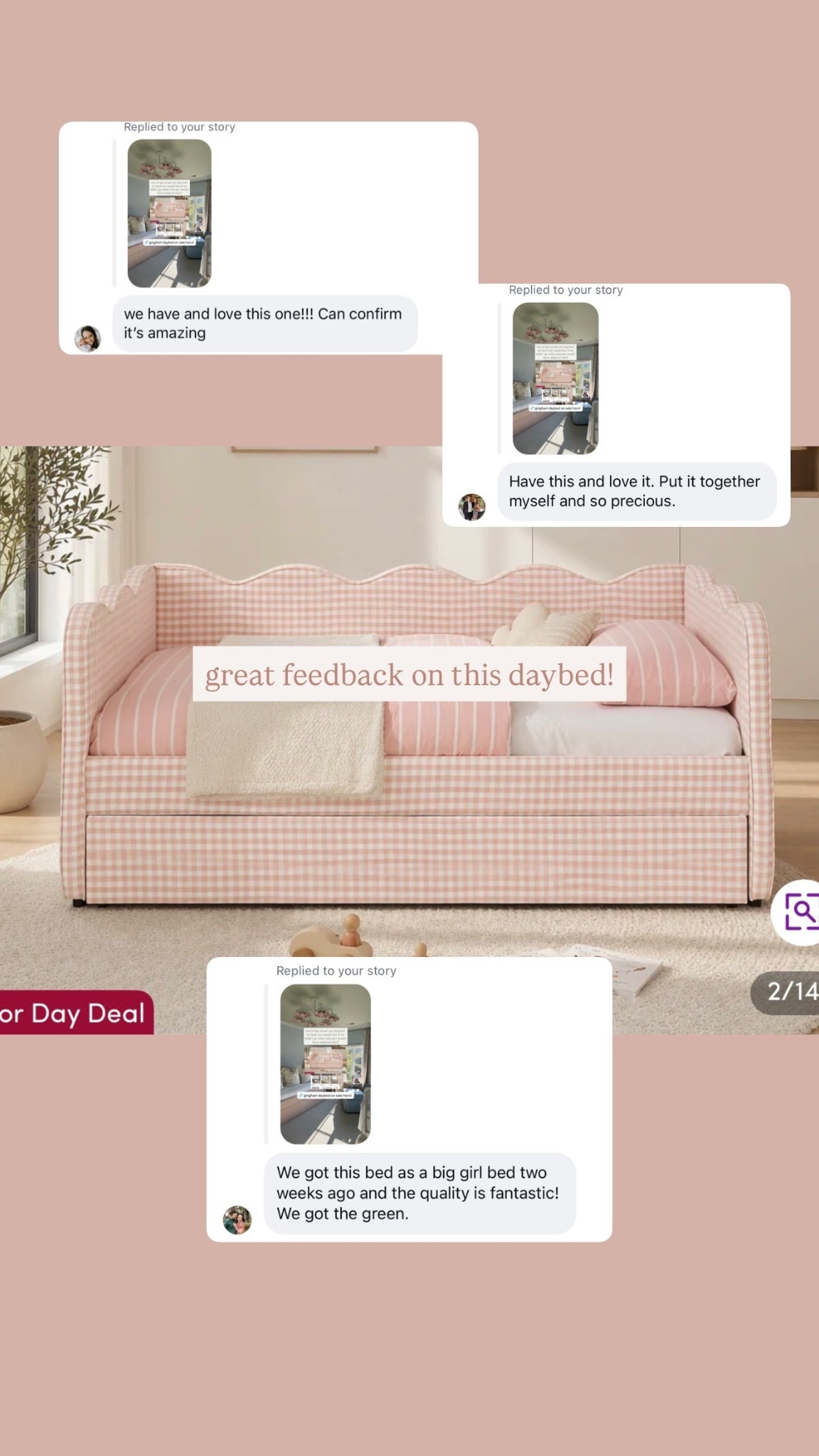 great feedback on this daybed!