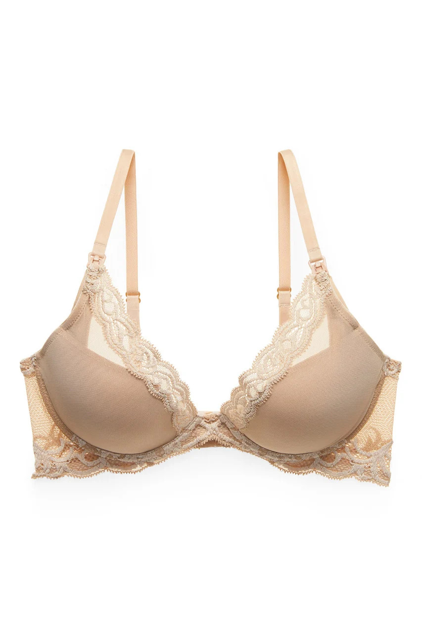 Buy Feathers Maternity Plunge T-Shirt Bra in Caf\u00e9 Online | NATORI | Natori