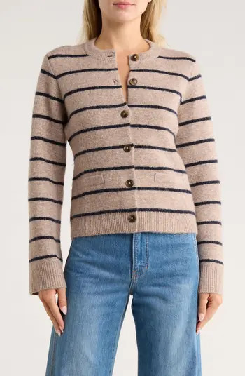 French Connection Structured Stripe Cardigan | Nordstromrack | Nordstrom Rack
