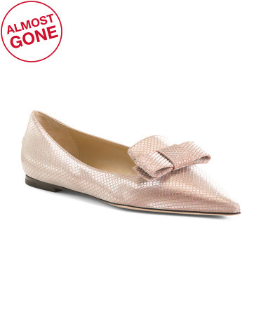 Made In Italy Leather Ballerina Flats | TJ Maxx