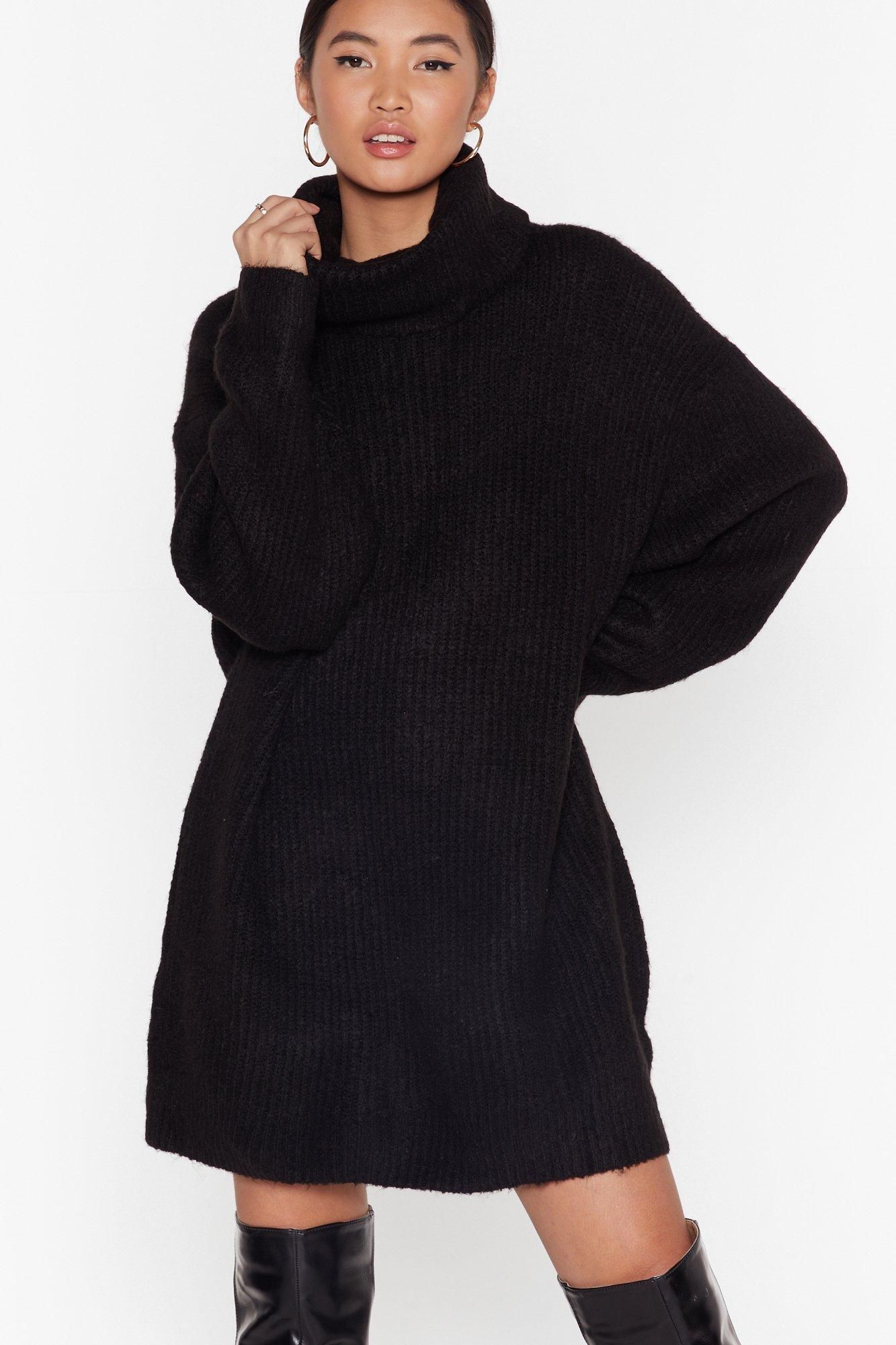 Knit Just Got Better Turtleneck Sweater Dress | Nasty Gal (US)