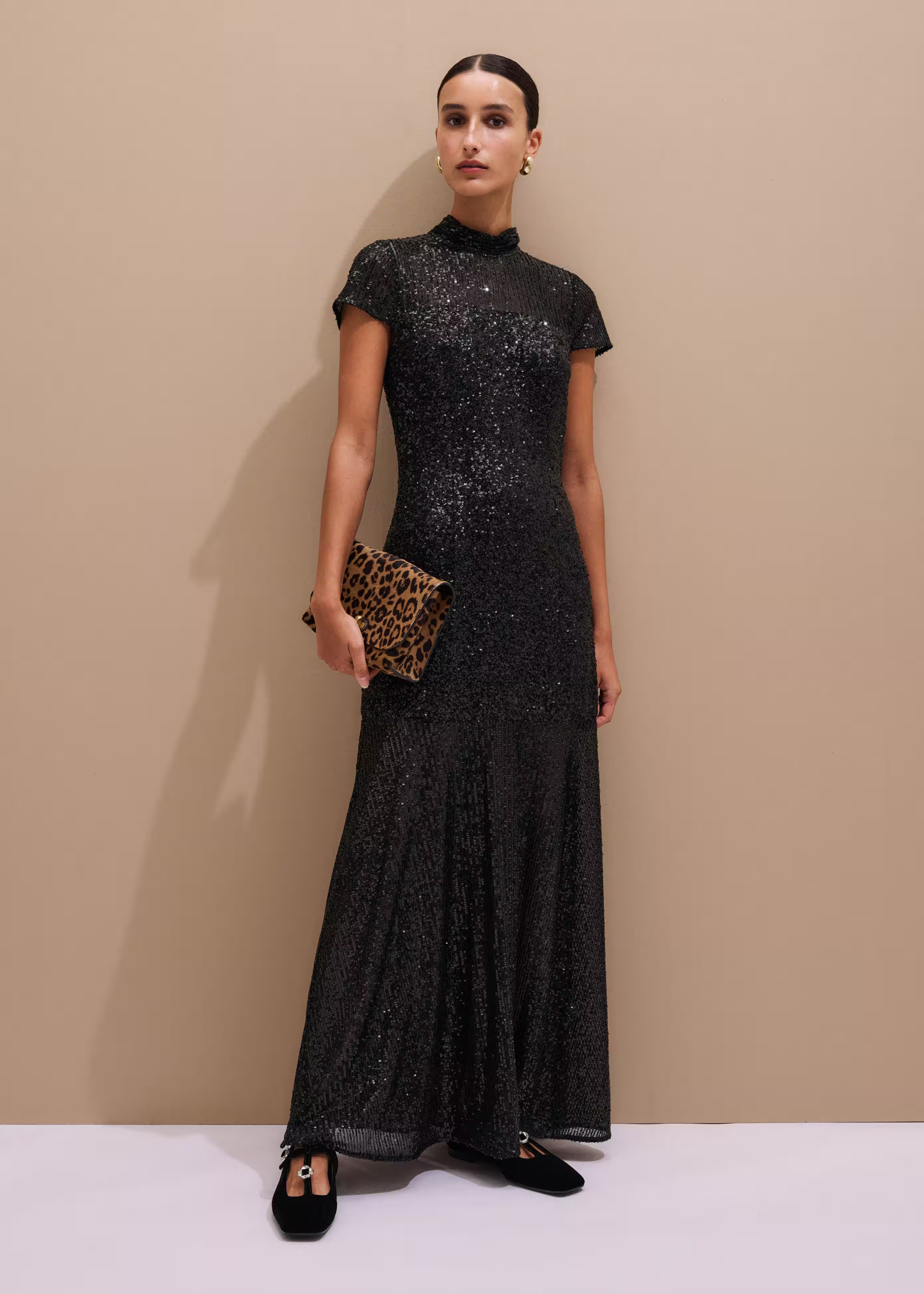 Sequin Maxi Dress Sequin + Sheer | ME+EM US