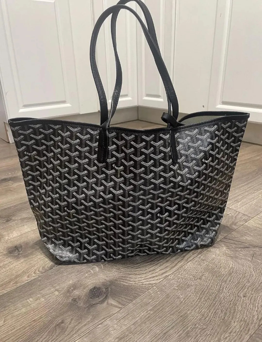 Goyard Saint Louis GM Tote Bag Black W/ Pouch, Shoulder Strap AUTHENTIC - Etsy | Etsy (US)