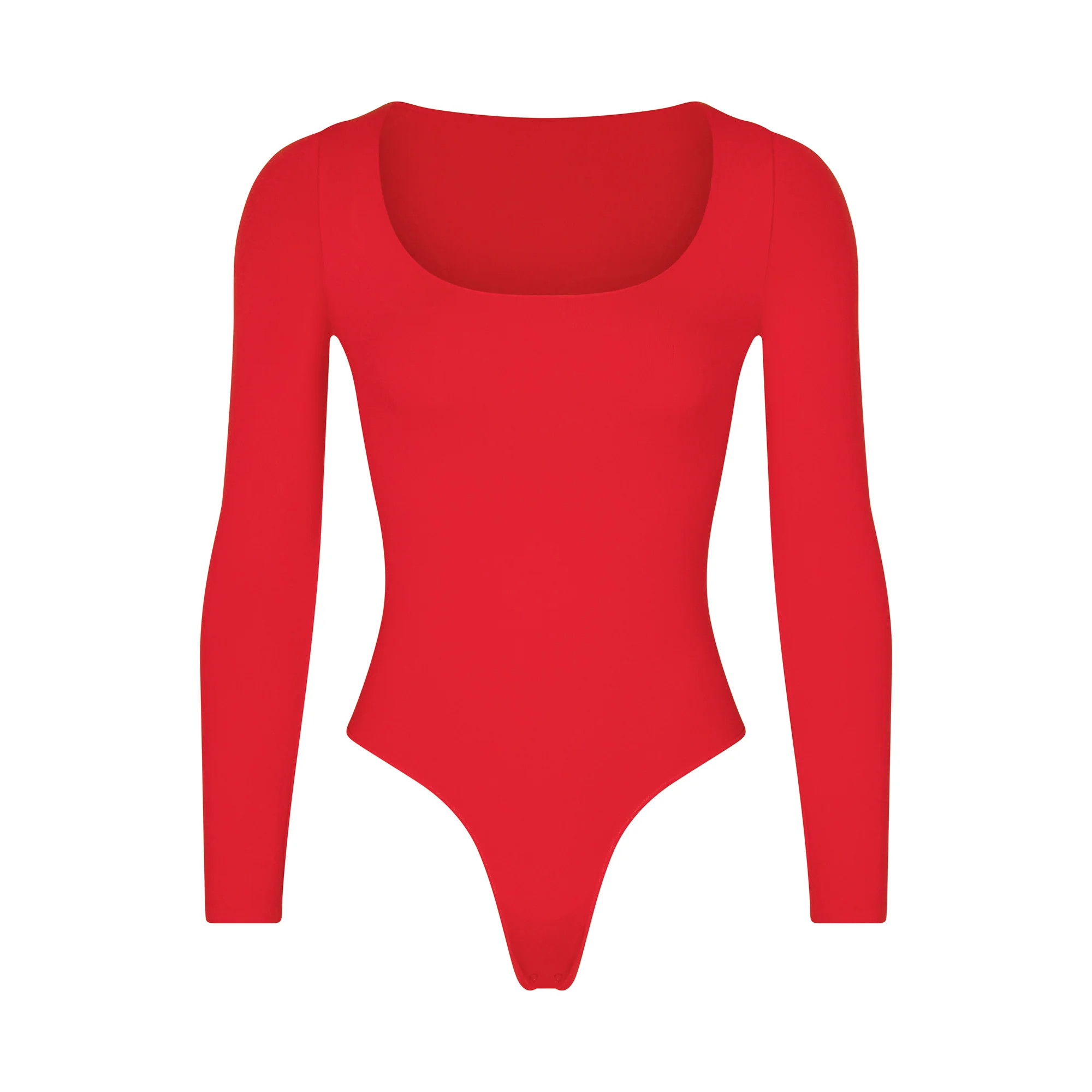 ESSENTIAL LONG SLEEVE SCOOP NECK BODYSUIT | SKIMS (US)