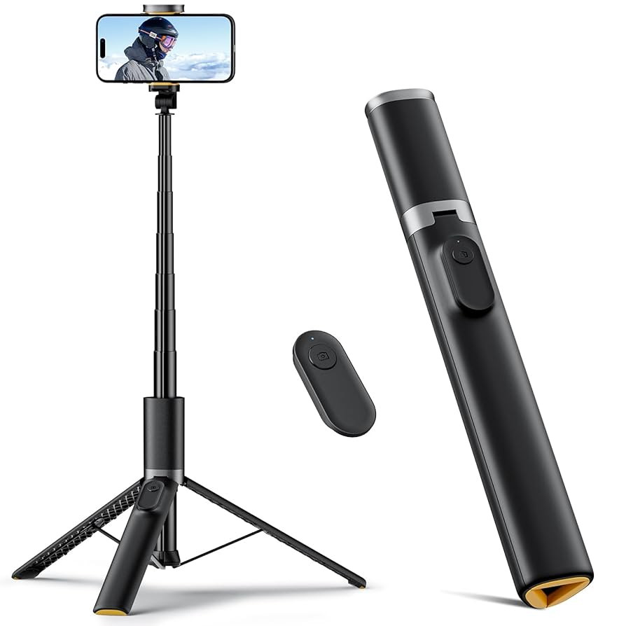 TODI 63" Cell Phone Selfie Stick Tripod, Portable Tripod for iPhone with Wireless Remote, Extenda... | Amazon (US)