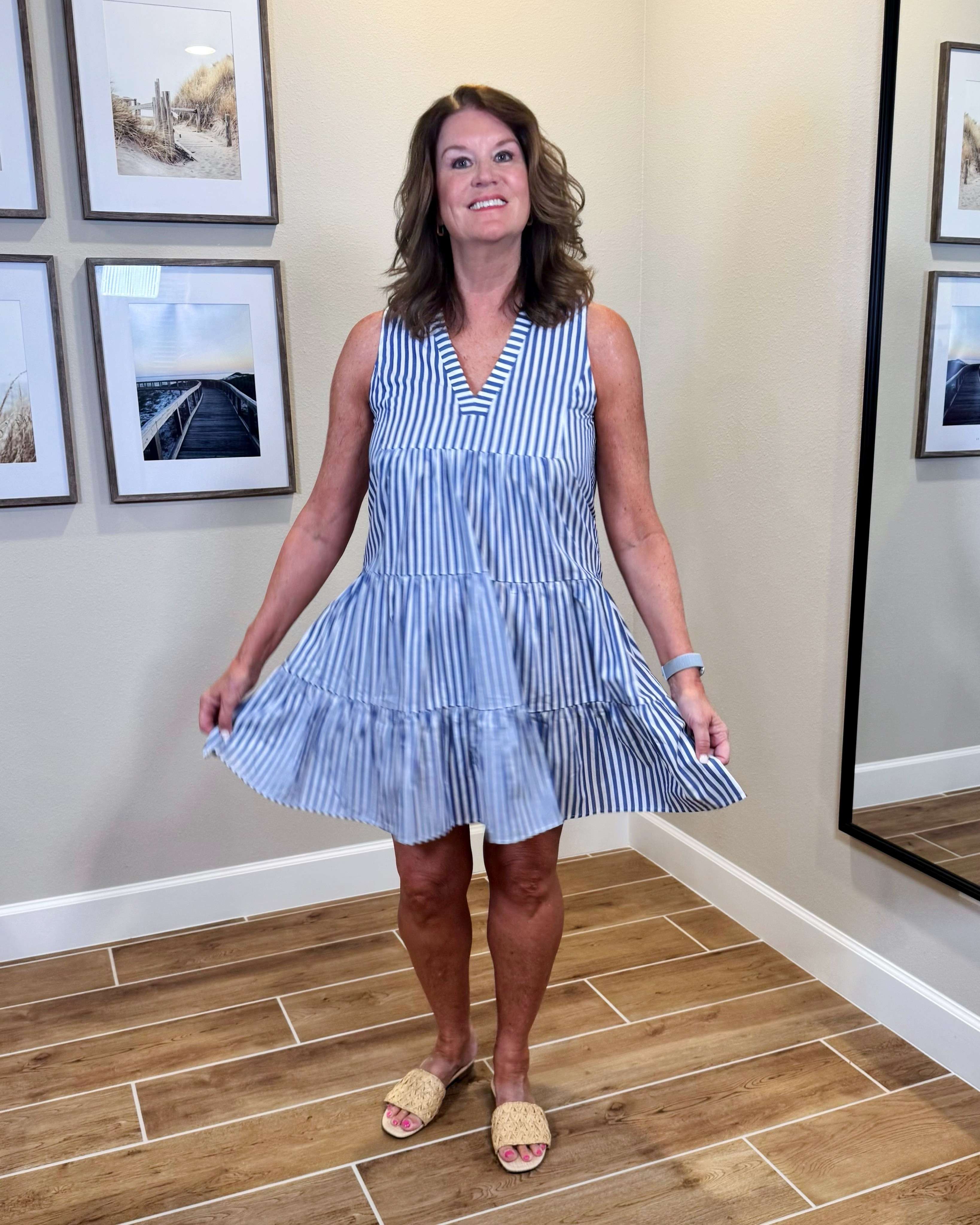 this dress is such an effortless way to elevate your everyday 💙

Mama Kay is 5’10” and wearing size Large - recommend sizing up 1, it was a little tight in the back/shoulders

#LTKStyleTip #LTKSeasonal #LTKFindsUnder100