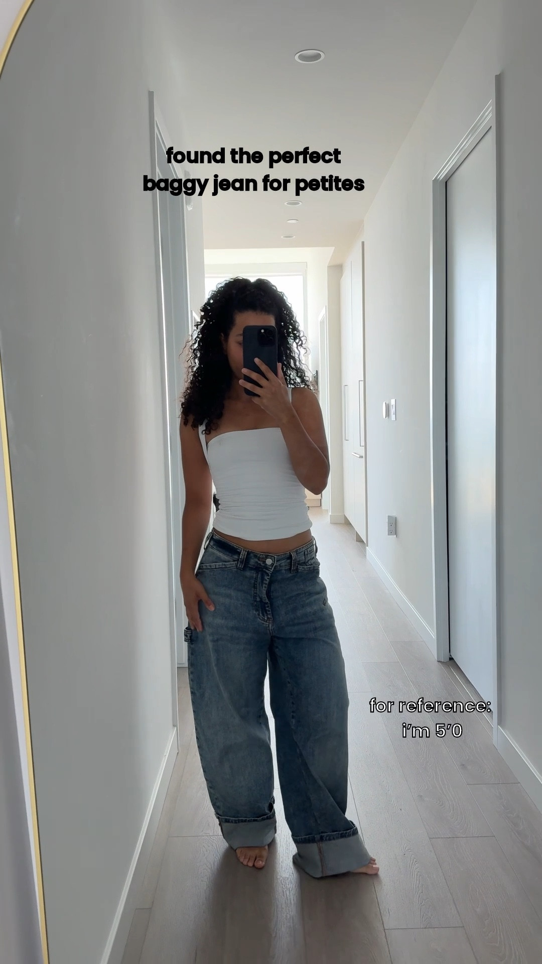 the perfect baggy jean! 
for reference: i’m 5’0 wearing size 25
my hips are 34” 
and waist is 25” 

#baggyjean #petite #petitejeans #jeans #lowrise #anthropologie 

#LTKPetite #LTKStyleTip