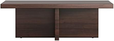 homary Farmhouse Wood Coffee Table Rectangle-Shaped in Natural Rustic (Walnut) | Amazon (US)