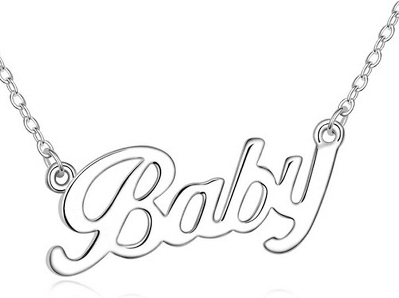 AIHIQI Fashion White Chain Letter Pendant Choker Necklace | Amazon (US)