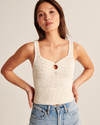 Click for more info about Cinched Cutout Crochet Tank