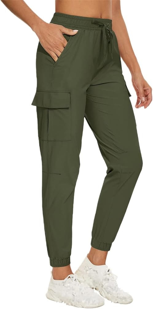 Womens Summer Quick Dry Jogger Pants Casual Long Trousers Track Pants Lightweight Activewear | Amazon (US)