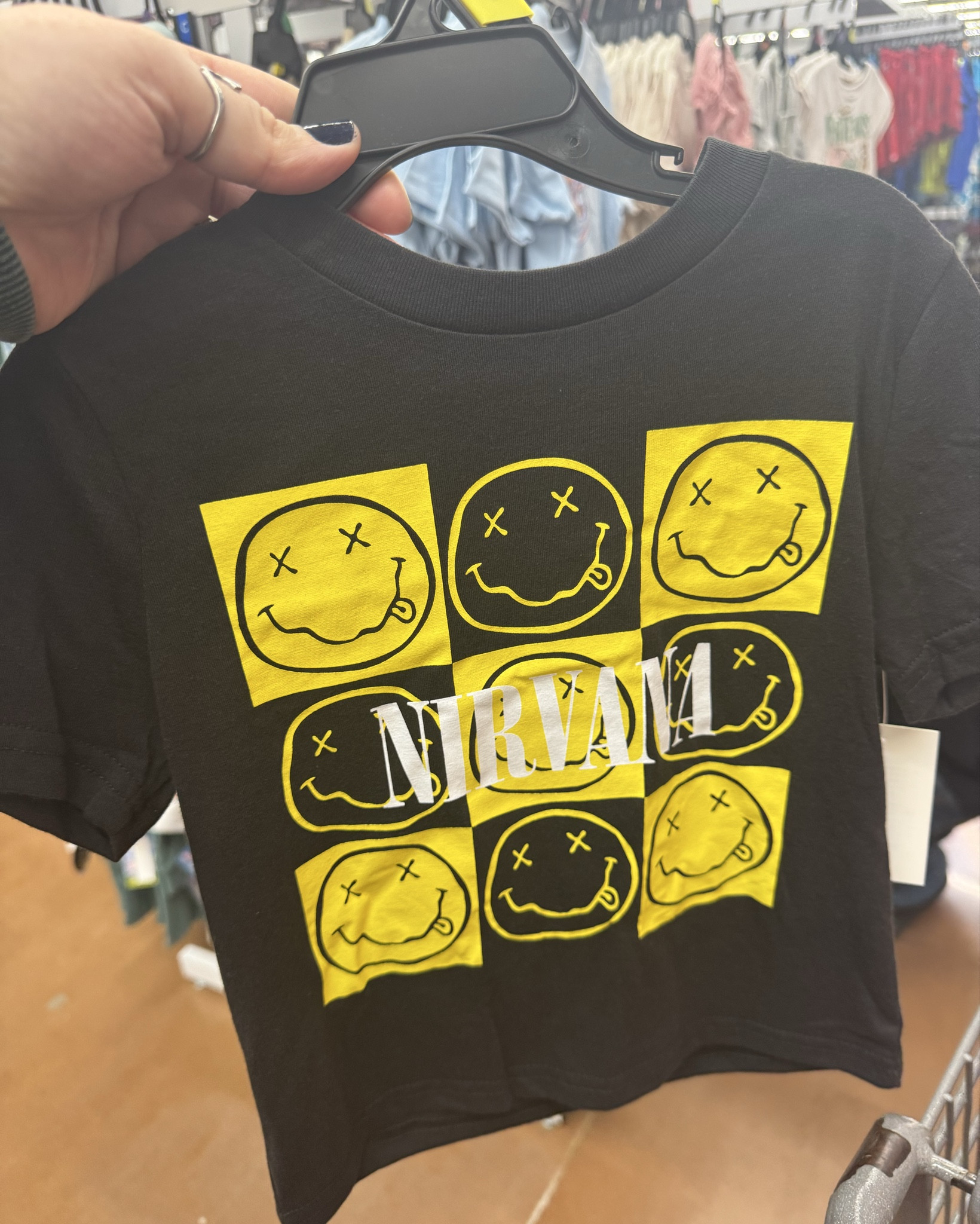 Found the CUTEST selection of band tees in the toddler section and I swear I wanted to buy them all 😅 #toddler #kidsclothes #bandtee