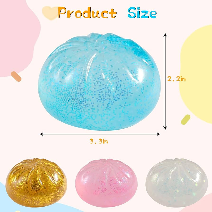 Glitter Dumpling Squishy Mystery Box,Squishy Dumpling,Bao Bun Stress Relief Fidget Toy, Soft Sens... | Amazon (US)