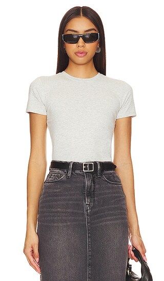 Cropped Baby Tee in Heather Grey001 | Revolve Clothing (Global)