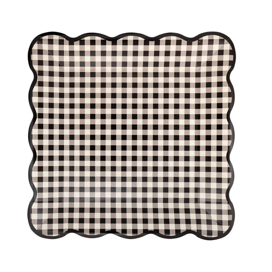 Black Gingham 10" Plate | My Mind's Eye