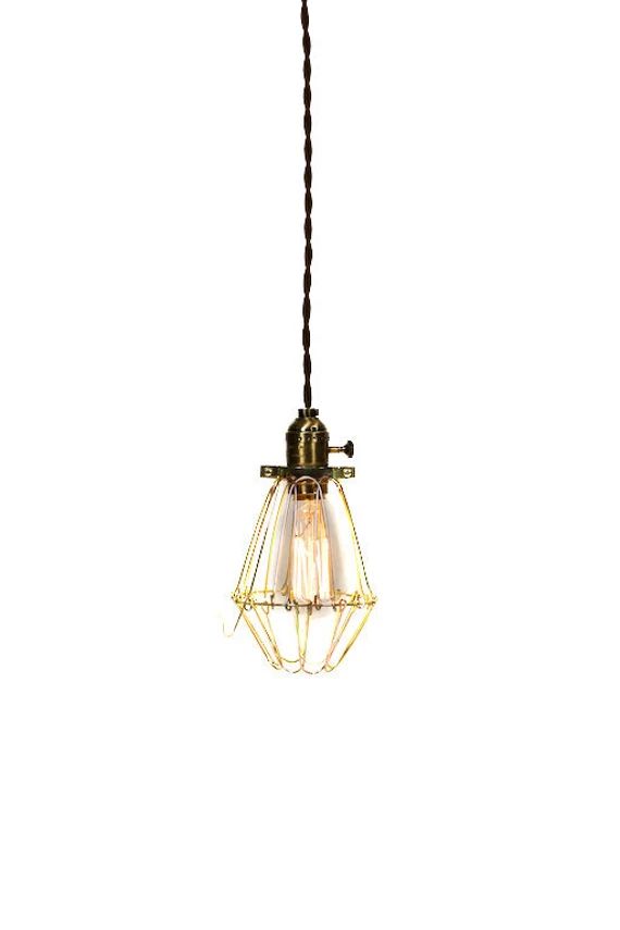 Vintage Industrial Cage Light - Economy Minimalist Bare Bulb Pendant Light | Etsy (CAD)