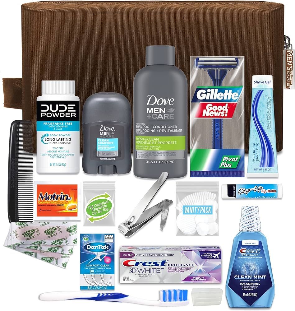 Convenience Kits International Men’s Premium 20-Piece Kit with Travel Size TSA Compliant Essent... | Amazon (US)