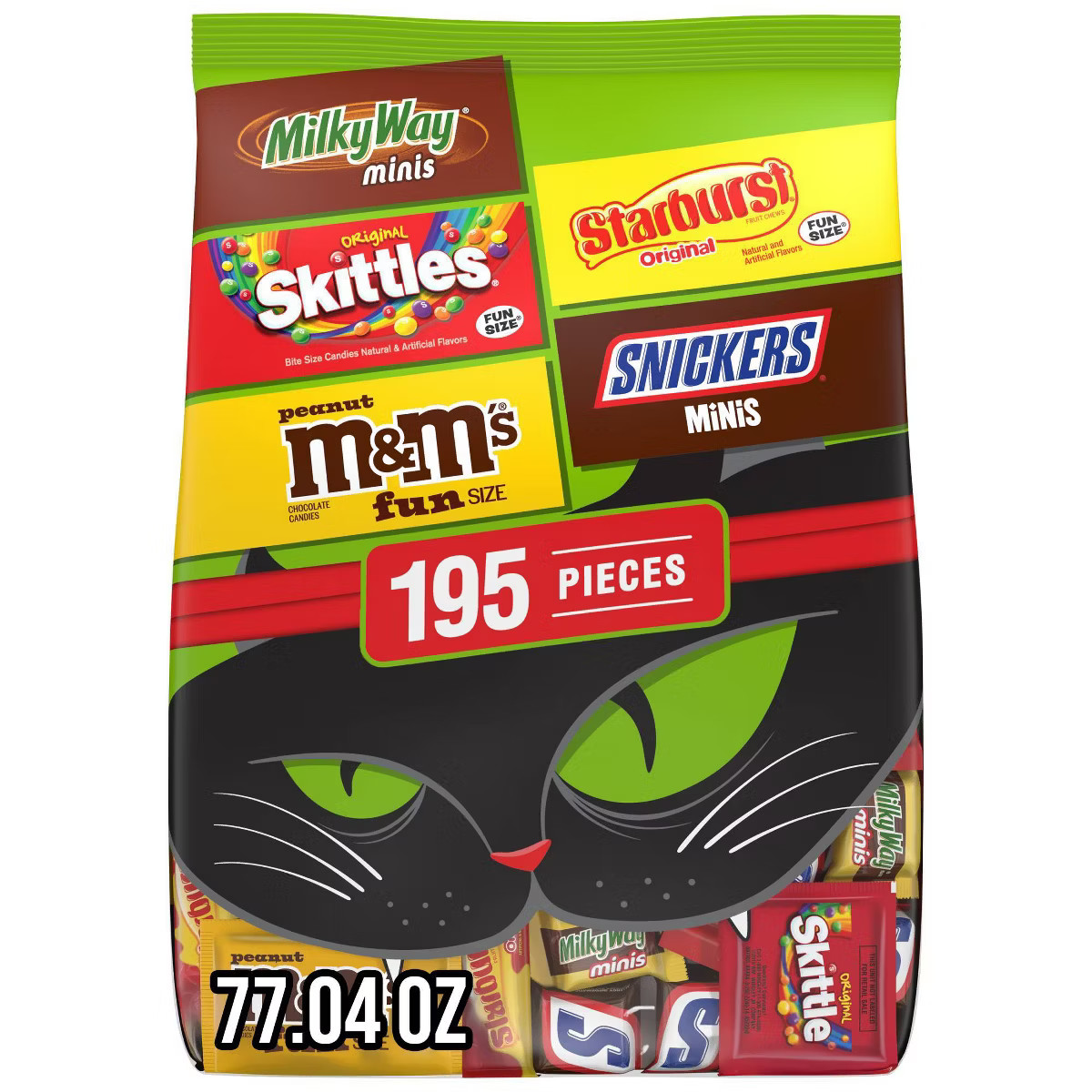 Mars - Snickers, M&M's, Starburst, Skittles, Milky Way Halloween Candy Bulk Variety Bag - 77.4oz/... | Target