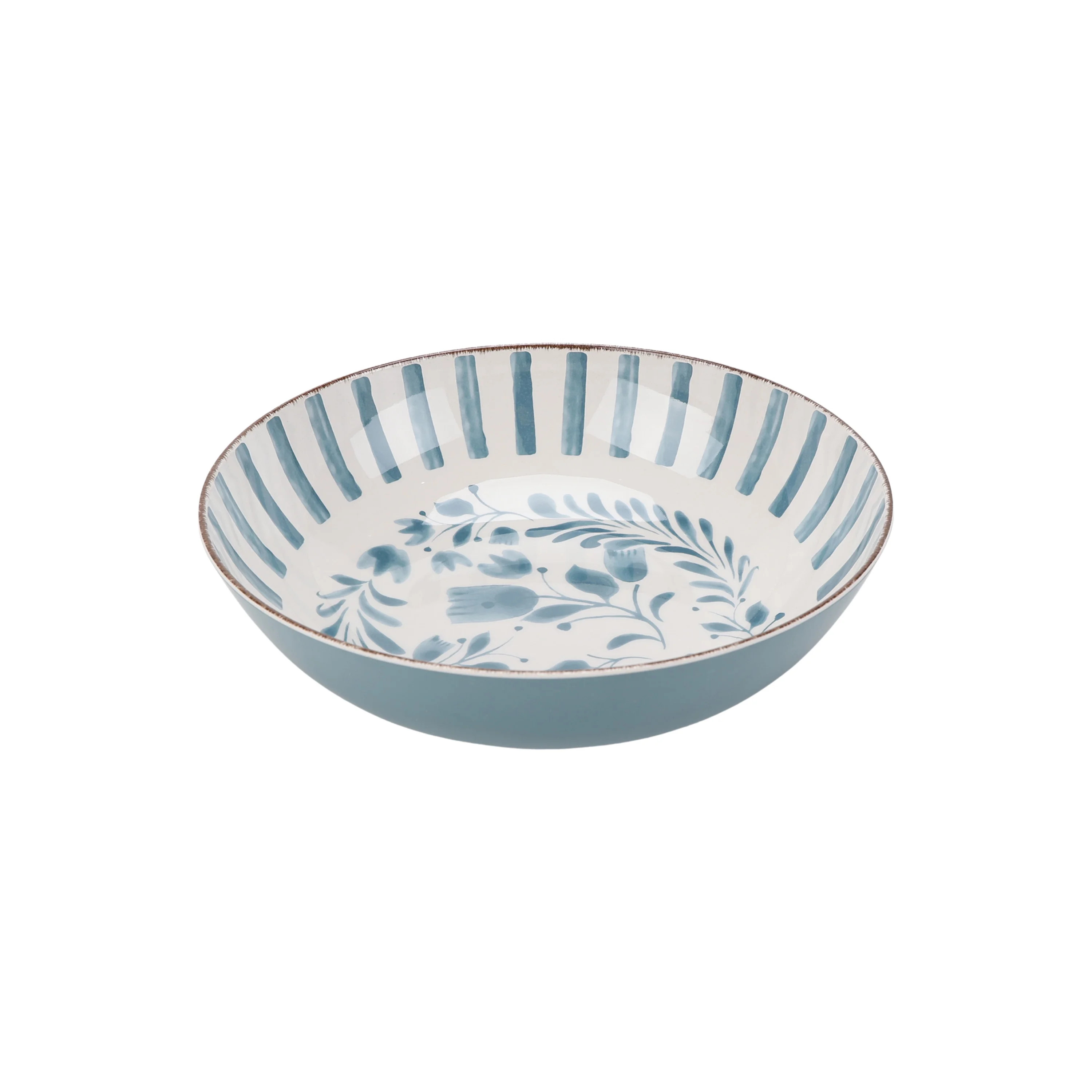 Better Homes & Gardens 12-inch Bamboo Melamine Serve Bowl, Blue | Walmart (US)