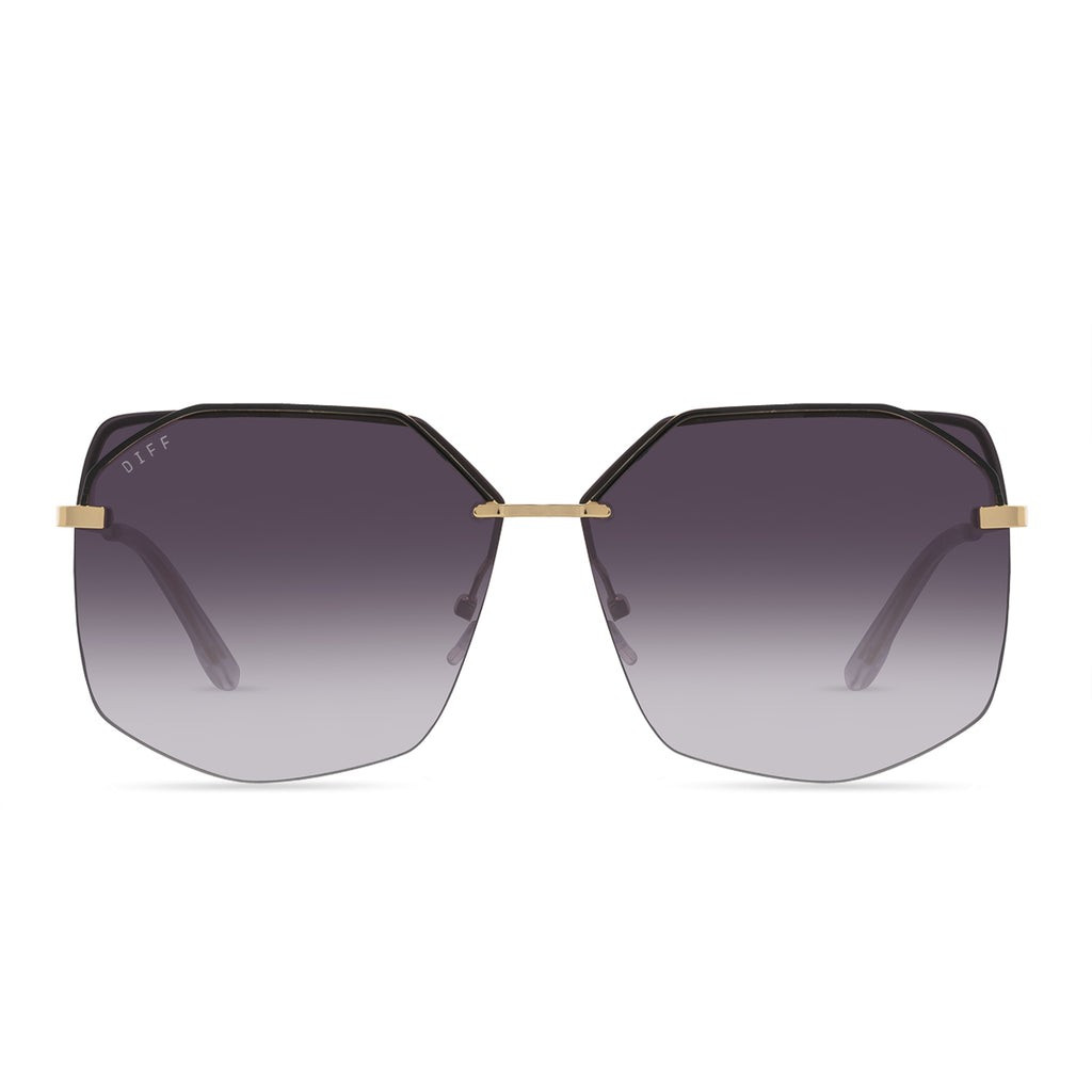 BREE - GOLD + GREY GRADIENT SHARP SUNGLASSES | DIFF Eyewear