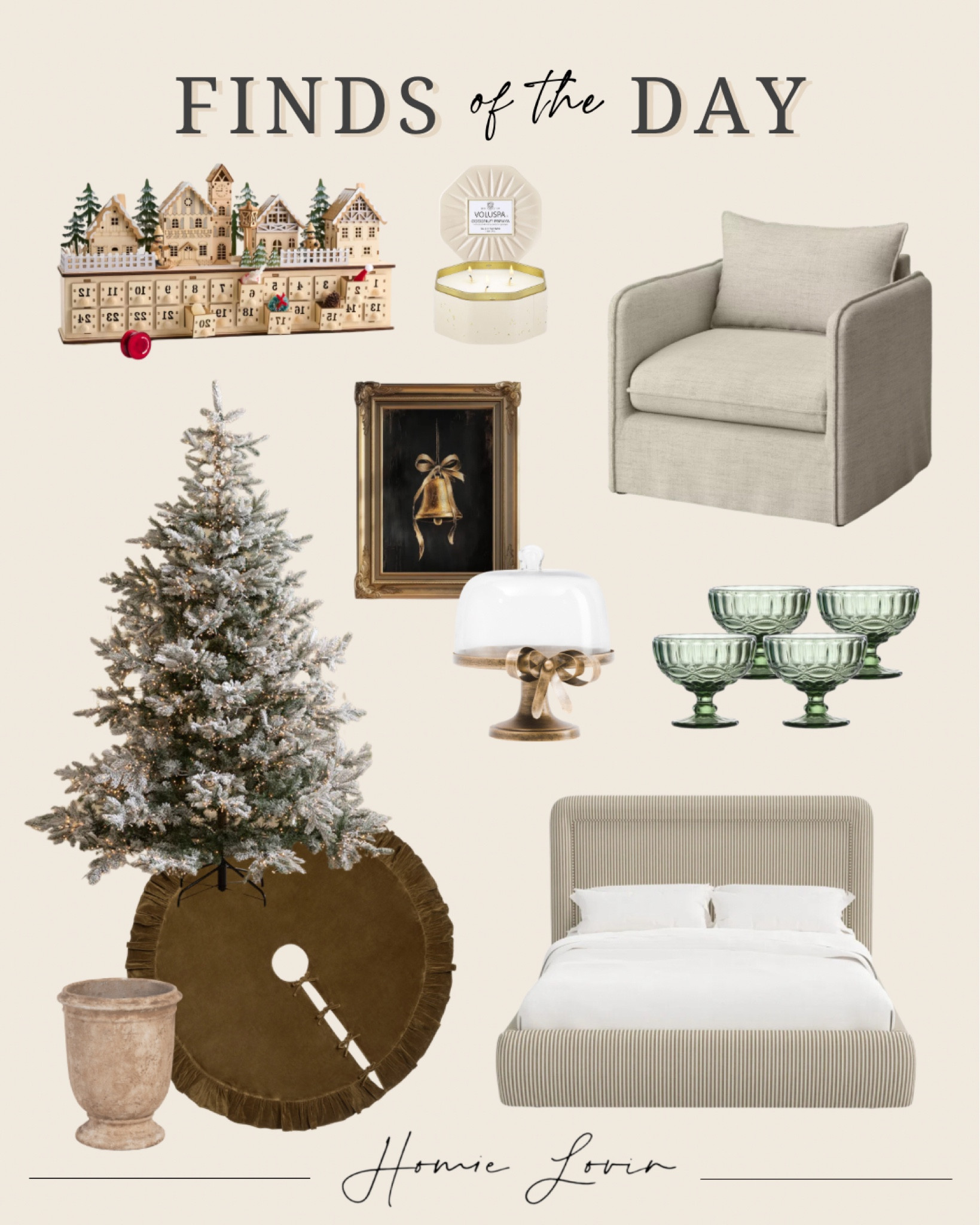 Homie Lovin’s finds of the day !

furniture, home decor, interior design, armchair, upholstered accent chair, bed, christmas tree, tree skirt, planter pot, cake stand, candle, artwork, dessert bowls, advent calendar #Magnolia #Amazon #McGee&Co #LuluandGeorgia #TJMaxx #Target #Wayfair #Etsy #Revolve 

Follow my shop @homielovin on the @shop.LTK app to shop this post and get my exclusive app-only content!

#LTKHoliday #LTKFamily #LTKHome