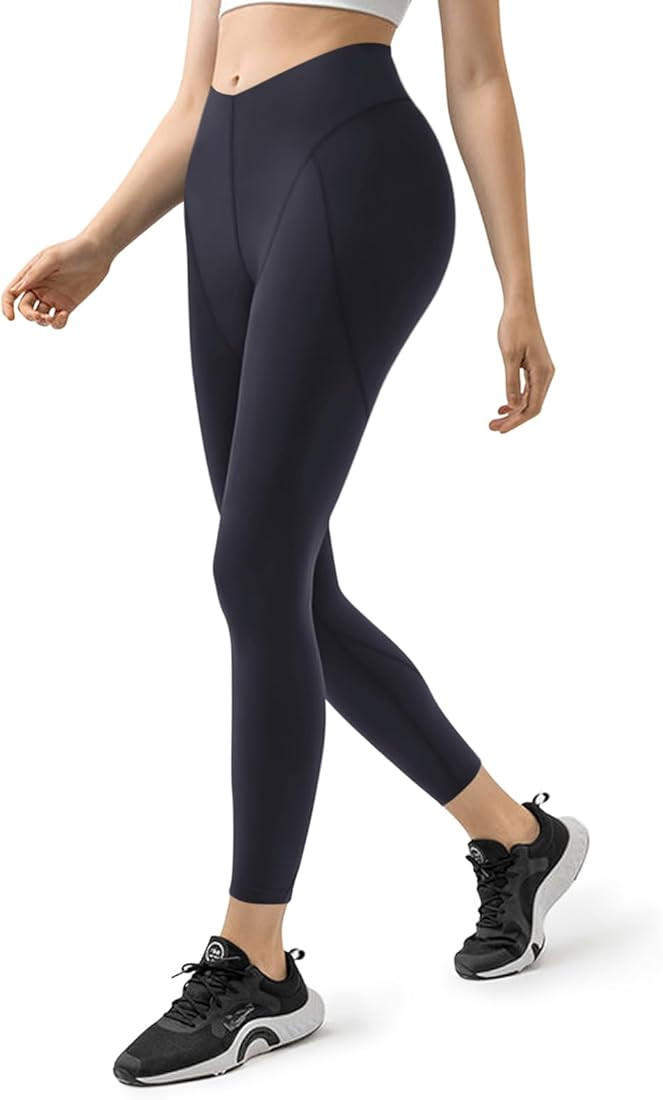 LASLULU V-High Waist Workout Leggings for Women 26" Tummy Control Buttery Soft Compression Leggin... | Amazon (US)