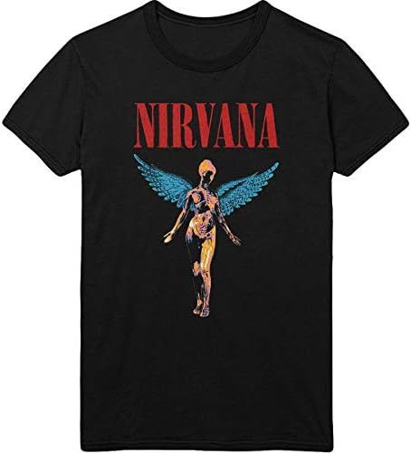 Nirvana T Shirt In Utero Angelic Band Logo New Official Mens Black | Amazon (CA)