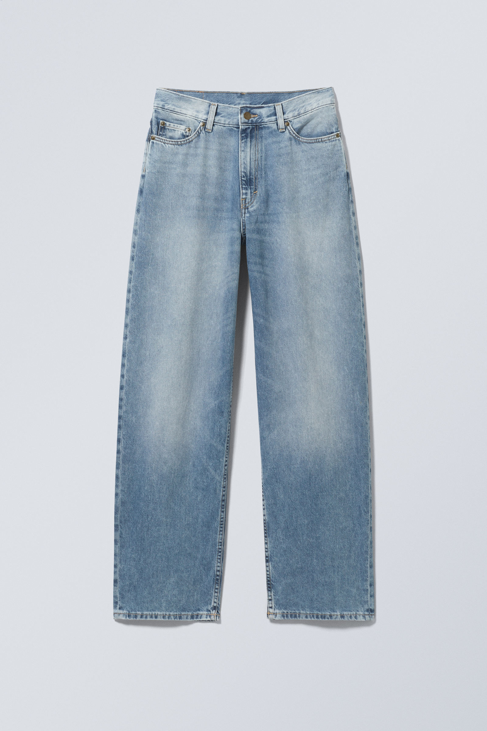 Rail Mid Loose Straight Jeans | Weekday