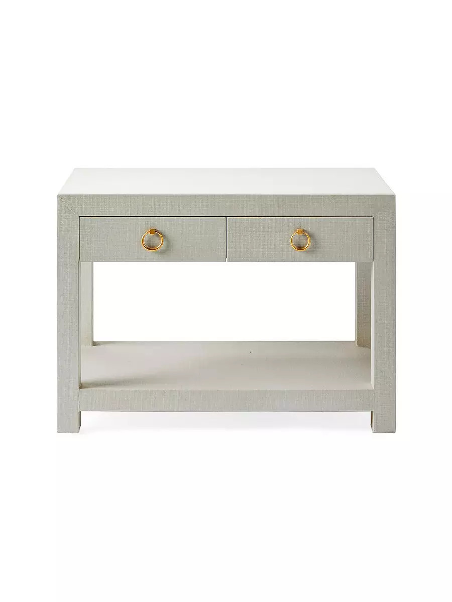 Driftway Wide Nightstand - Dove | Serena and Lily