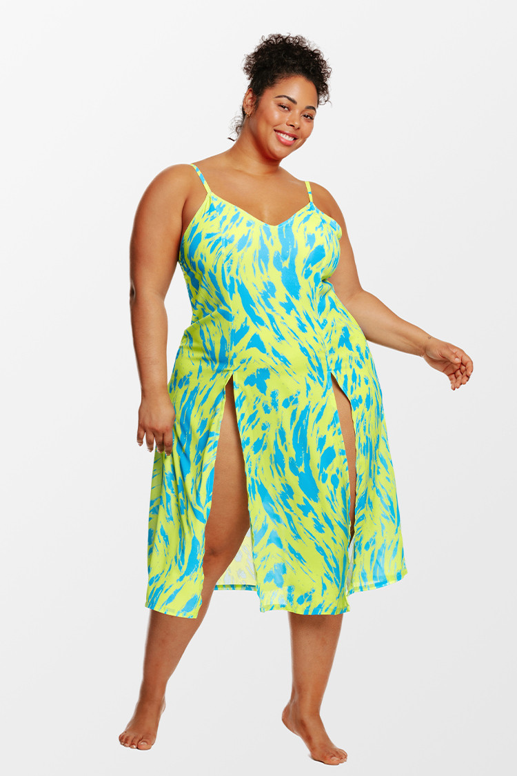 Love Los Angeles Art Walk Animal Plus Size Maxi Dress | Cupshe
