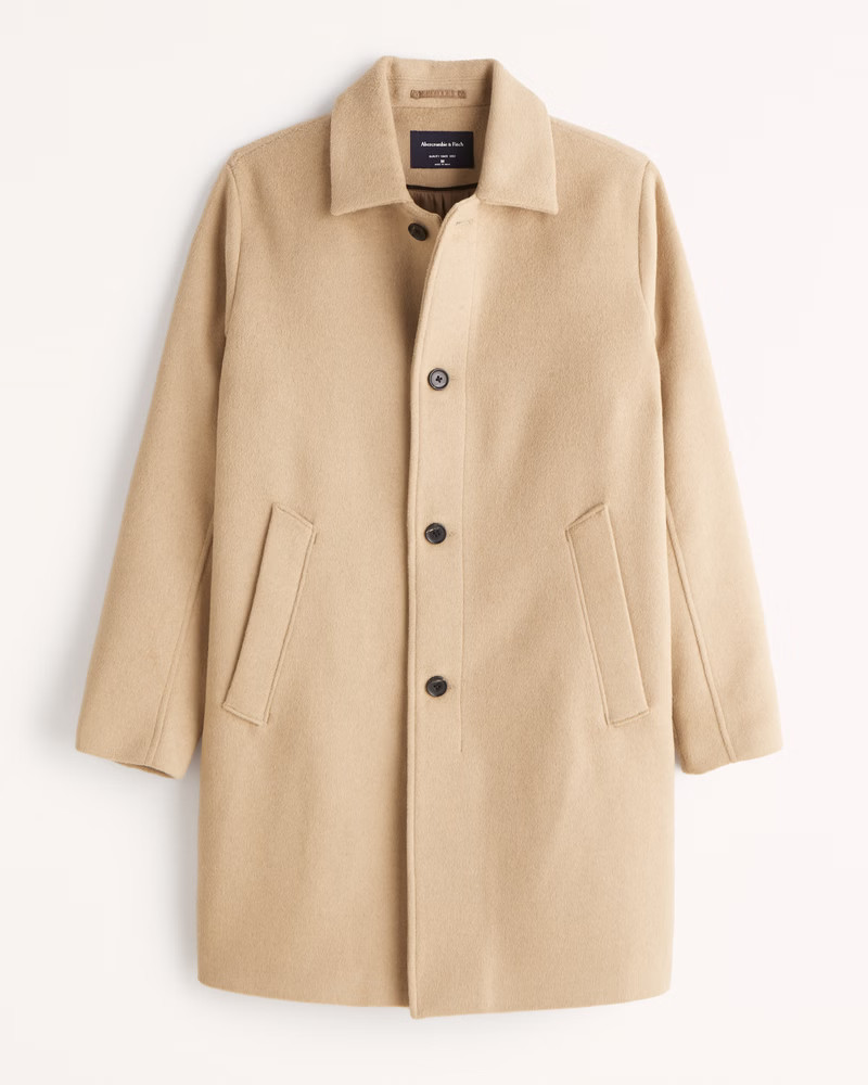 Wool-Blend Mac Coat | Abercrombie & Fitch (US)