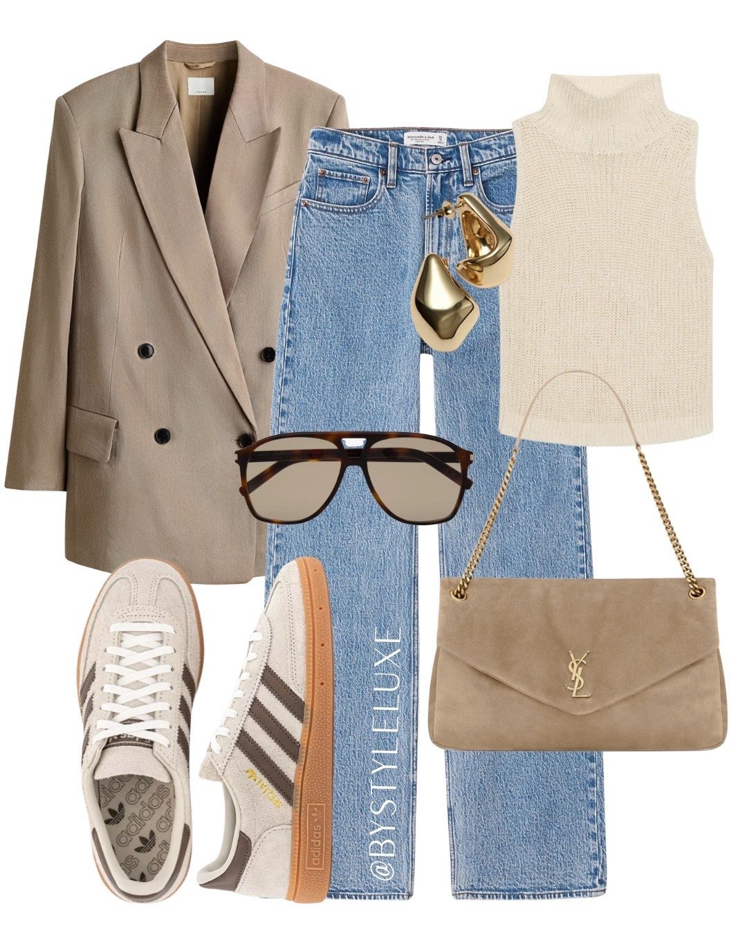 BLAZER - New in everyday beige blazer styled with jeans and @adidas trainers for an easy spring outfit 

#trainers #jeans #blazer 

#LTKjeans #LTKshoes #LTKspring