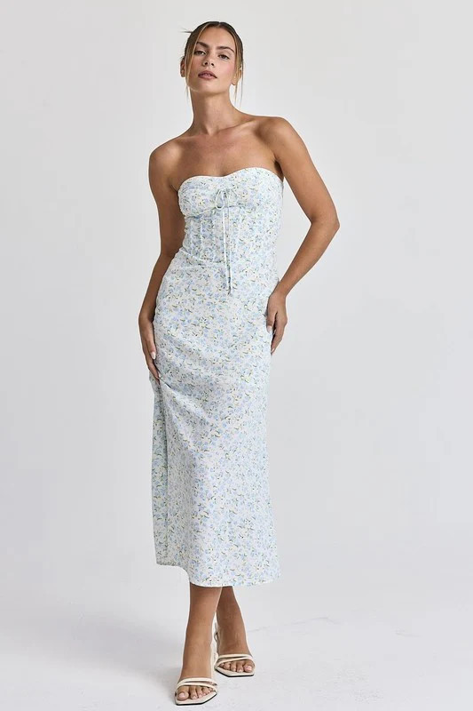 Maya Strapless Corset Midi Dress | TandyWear