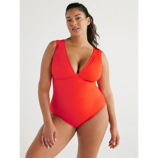 Sofia by Sofia Vergara Women's and Plus Carmen One Piece Swimsuit with Shaping Curvetex®, Sizes ... | Walmart (US)