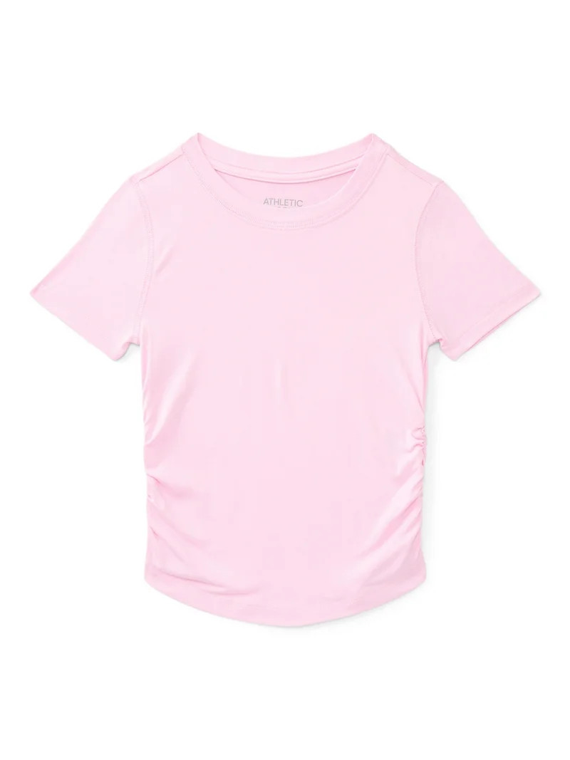 Athletic Works Girls Active Fashion Tee with Short Sleeves, Sizes 4-18 & Plus | Walmart (US)
