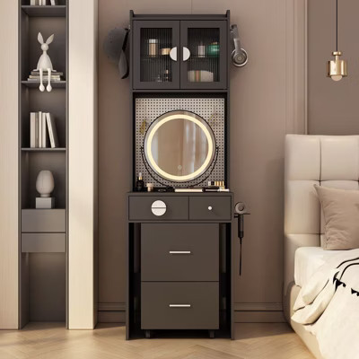 Karl HomeMakeup Vanity Set with LED Lights and Power Outlets | Target