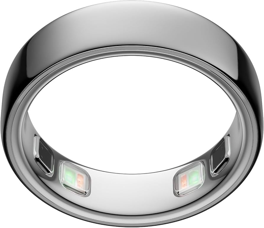 Oura Ring 5 - Silver - Size 8 - World\u2019s Smallest Smart Ring - Sleep, Activity, Women\u2019s ... | Amazon (US)